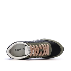 Baskets Noir/Vert Femme Calvin Klein Jeans Retro