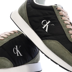 Baskets Noir/Vert Femme Calvin Klein Jeans Retro