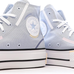 Baskets Bleu Clair Femme Converse Chuck Taylor All Star Lift
