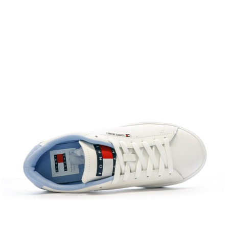 Baskets Blanches/Bleu Femme Tommy Hilfiger Cupsole Sneaker