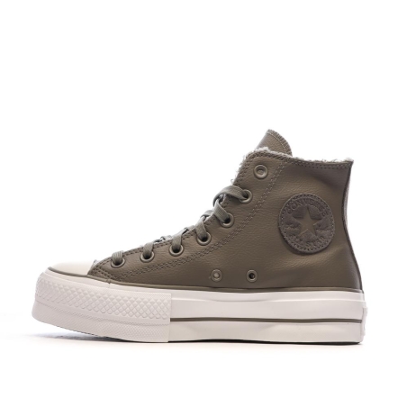 Baskets Grise Molleton Femme Converse Chuck Taylor All Star Lift