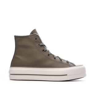 Baskets Grise Molleton Femme Converse Chuck Taylor All Star Lift