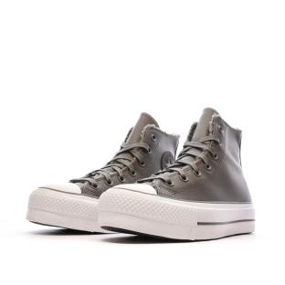 Baskets Grise Molleton Femme Converse Chuck Taylor All Star Lift