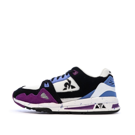 Baskets Noires/Blanches/Bleu Femme Le Coq Sportif R1100 Nineties