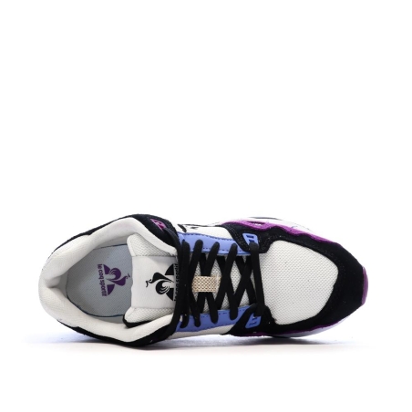 Baskets Noires/Blanches/Bleu Femme Le Coq Sportif R1100 Nineties