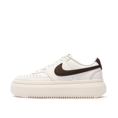 Baskets Blanc/ Noir Femme Nike Court Vision Alta