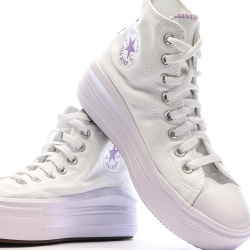 Baskets Blanches/Violettes Femme Converse All Star Move
