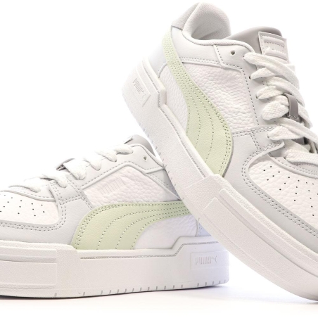 Baskets Blanche/Gris/Vert Femme Puma 394749-02