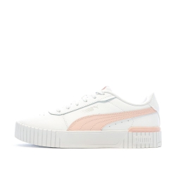 Baskets Blanches/Rose Femme Puma Carina 2.0