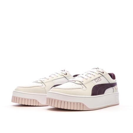Chaussures Beige/Bordeaux Femme Puma Carina Street VTG