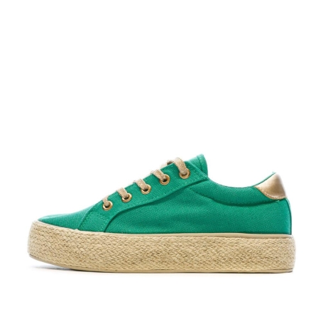 Baskets en Toile Vertes Femme Vert Cache Cache Choescapa