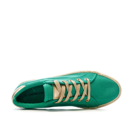 Baskets en Toile Vertes Femme Vert Cache Cache Choescapa