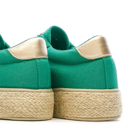 Baskets en Toile Vertes Femme Vert Cache Cache Choescapa