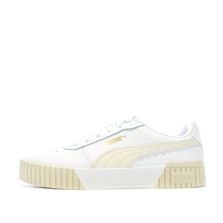 Baskets Beige/Blanc Femme Puma Carina