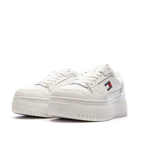 Baskets Beiges Femme Tommy Hilfiger Retro