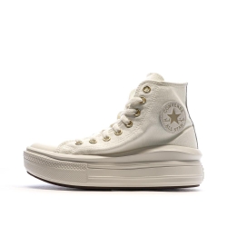 Baskets Blanches/Dorées Femme Converse All Star Move Tonal