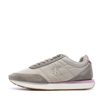 Baskets Grises/Roses Femme Calvin Klein Jeans Retro