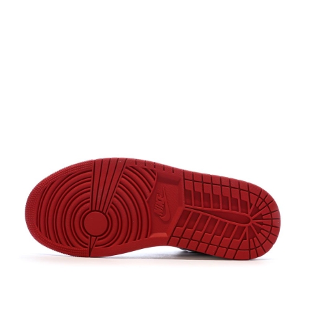 Baskets Blanc/Rouge Femme Nike Air Jordan 1 Low