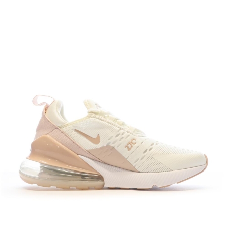 Baskets Blanches/Rose Femme Nike Air Max 270