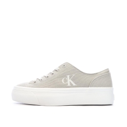 Baskets Beiges /Blanches Femme Calvin Klein Jeans Classic Cupsole Mg