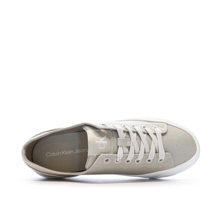 Baskets Beiges /Blanches Femme Calvin Klein Jeans Classic Cupsole Mg
