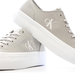 Baskets Beiges /Blanches Femme Calvin Klein Jeans Classic Cupsole Mg