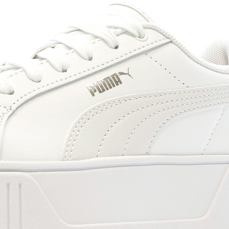 Baskets Blanches/Rose Femme Puma Karmen
