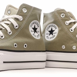 Baskets Kaki Femme Converse Chuck Taylor All Star Lift A07571C