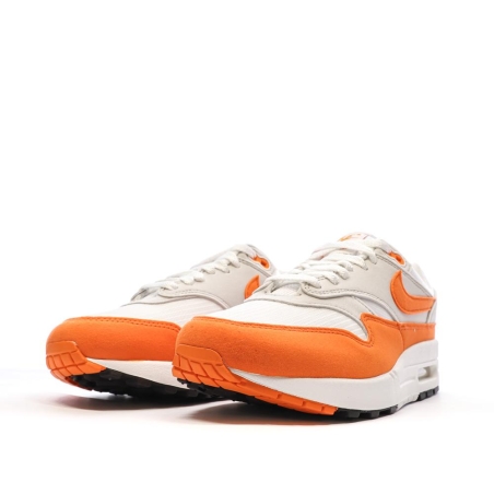 Baskets Blanches/Orange Femme Nike Air Max 1