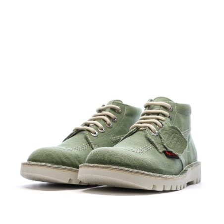 Baskets Vertes Femme Kickers Kick