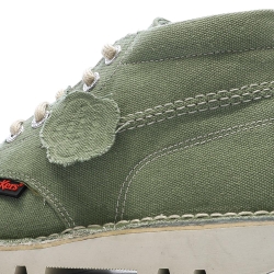 Baskets Vertes Femme Kickers Kick