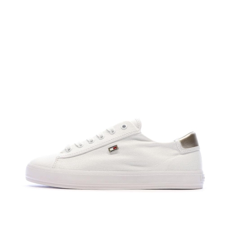 Baskets Blanches Femme Tommy Hilfiger Vulc Canvas Lace Up