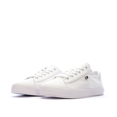 Baskets Blanches Femme Tommy Hilfiger Vulc Canvas Lace Up
