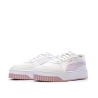 Baskets Blanc/Rose Femme Puma Carina
