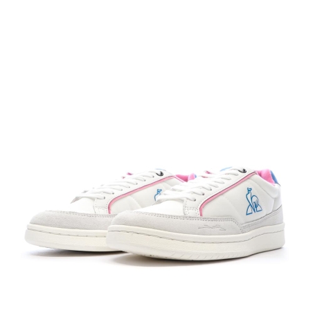 Baskets Blanches/Roses/Bleu Femme Le Coq Sportif Noah