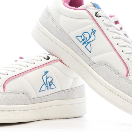 Baskets Blanches/Roses/Bleu Femme Le Coq Sportif Noah