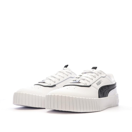 Baskets Blanches/Noires Femme Puma Carina 2.0
