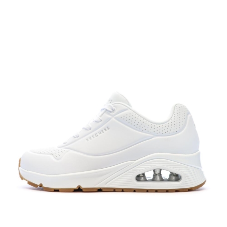 Baskets Blanches Femme Skechers Uno Stand On Air