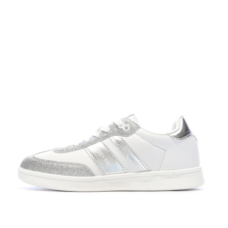 Baskets Blanches/Silver Femme Teddy Smith Plata