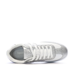 Baskets Blanches/Silver Femme Teddy Smith Plata