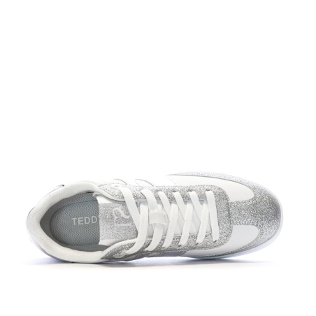 Baskets Blanches/Silver Femme Teddy Smith Plata