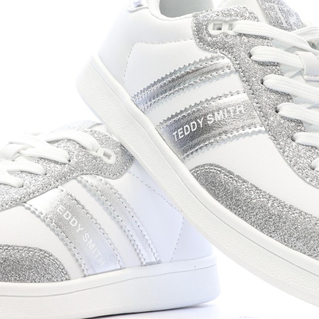 Baskets Blanches/Silver Femme Teddy Smith Plata