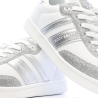 Baskets Blanches/Silver Femme Teddy Smith Plata