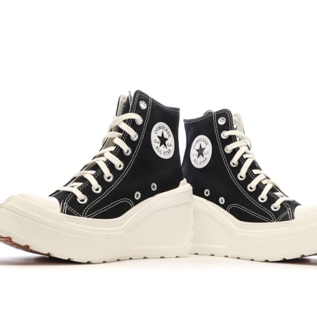 Baskets Noires Femme Converse Chuck 70 De Luxe Wedge A06478C