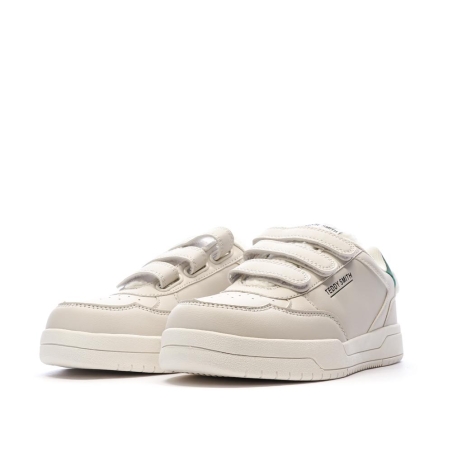 Baskets Ecru/Verte Femme Teddy Smith Sra C