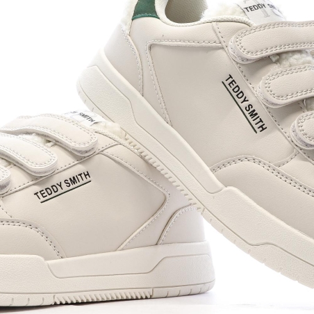 Baskets Ecru/Verte Femme Teddy Smith Sra C