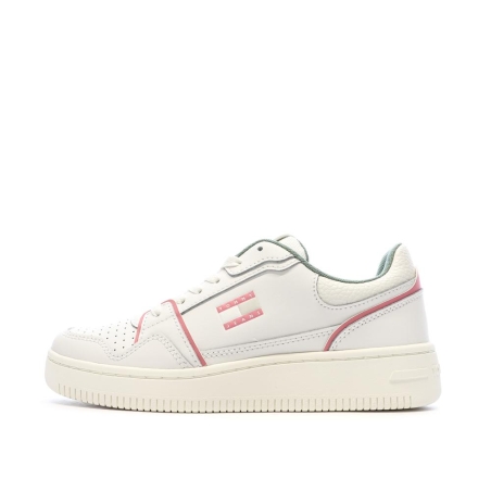 Baskets Blanches/Roses Femme Tommy Hilfiger Retro