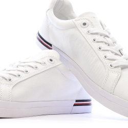 Baskets Blanches Femme Tommy Hilfiger Essential Stripes Sn