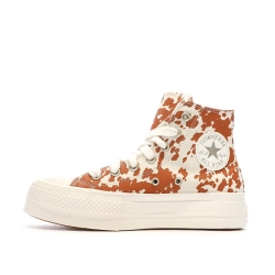 Baskets Oranges/Beige Femme Converse Chuck Taylor All Star Lift