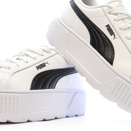 Baskets Blanc/Noir Femme Puma Karmen L